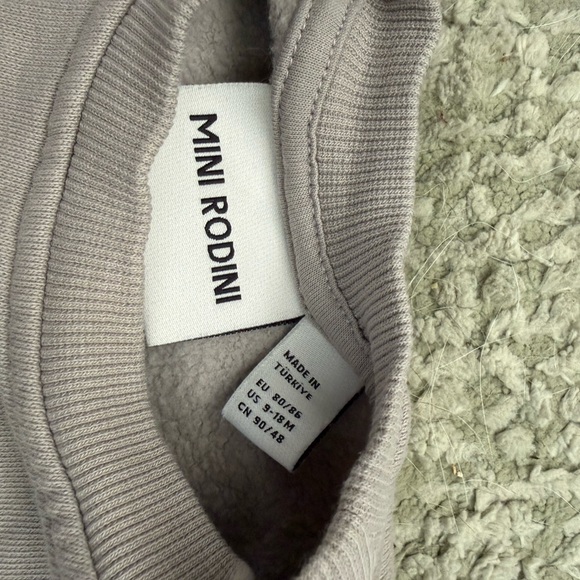 Mini Rodini Gray Ribbed Sweatshirt - Picture 2 of 2